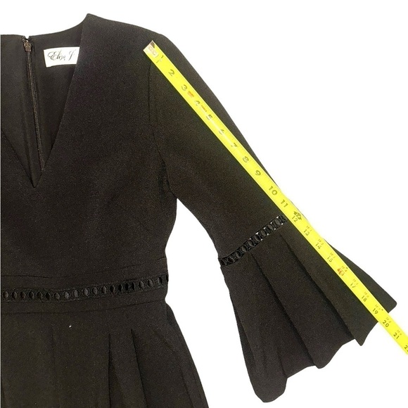 ELIZA J Bell Sleeve Wide Leg JUMPSUIT SIZE 2, BLACK from NORDSTROM - Picture 11 of 16